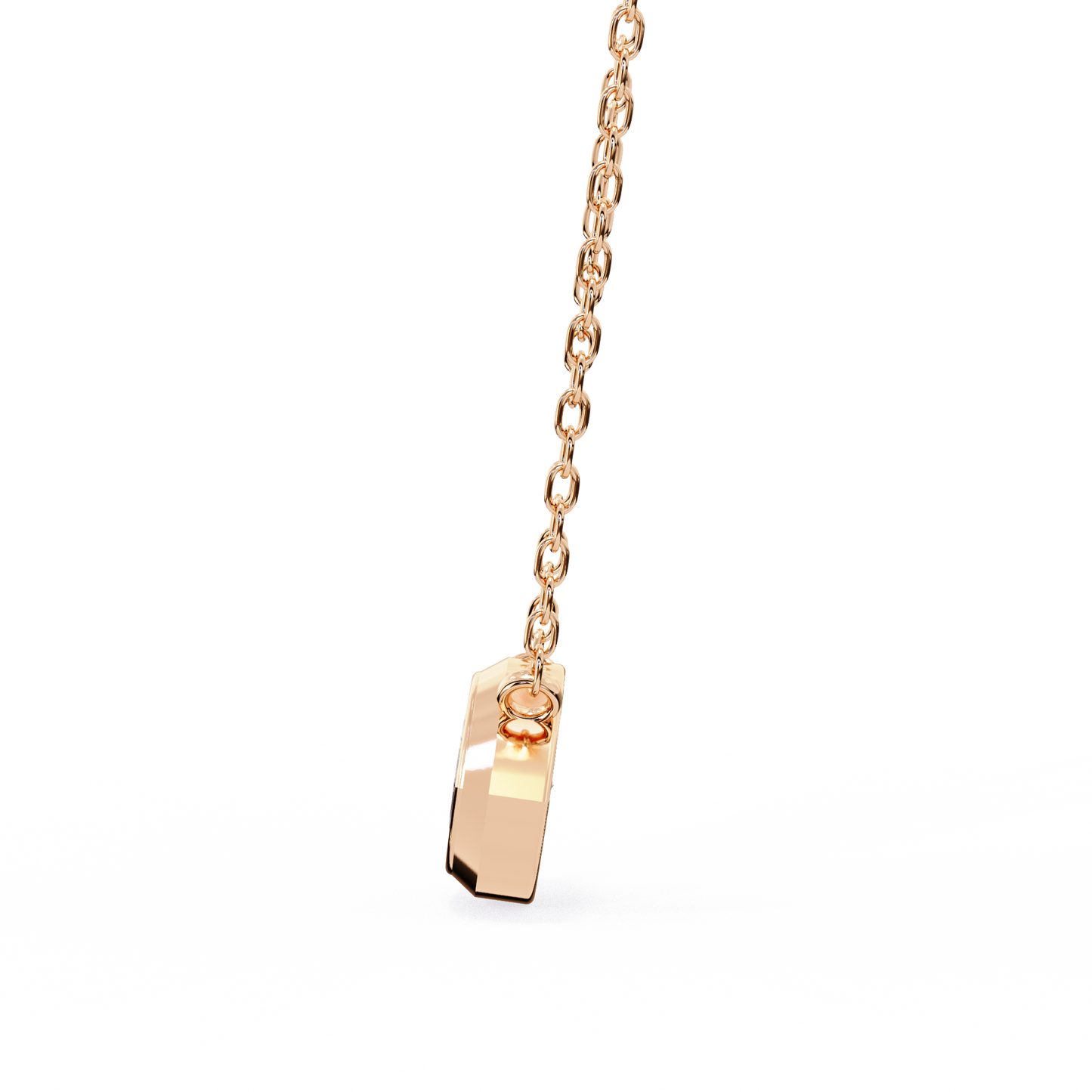 rose gold / moissanite, rose gold / lab grown