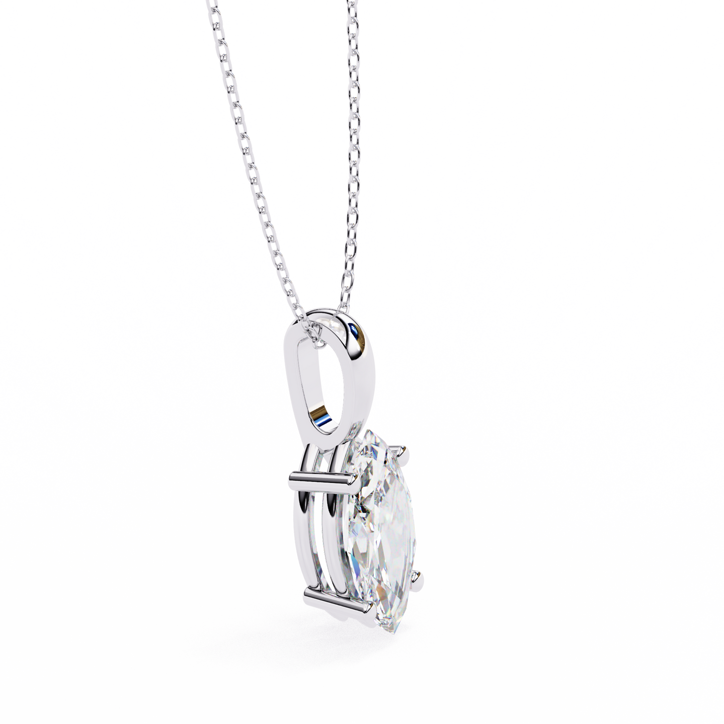 white gold / moissanite, white gold / lab grown