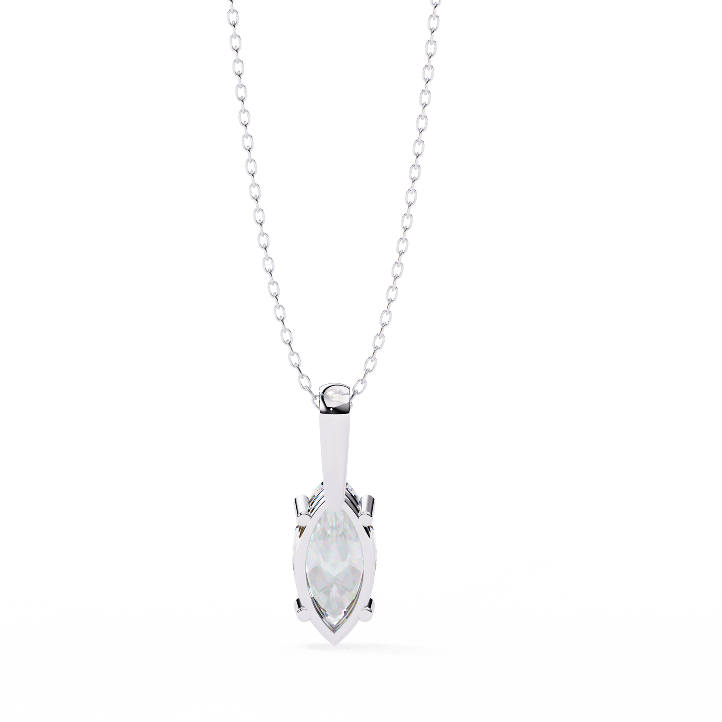 white gold / moissanite, white gold / lab grown