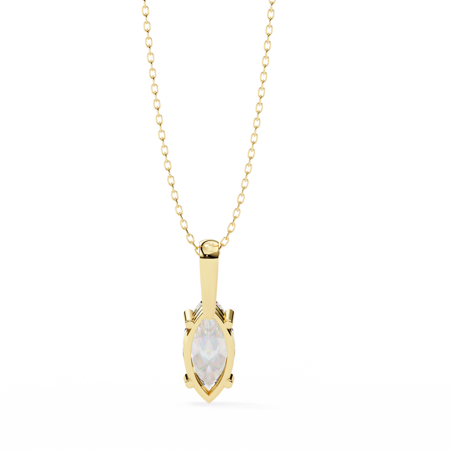 yellow gold / moissanite, yellow gold / lab grown
