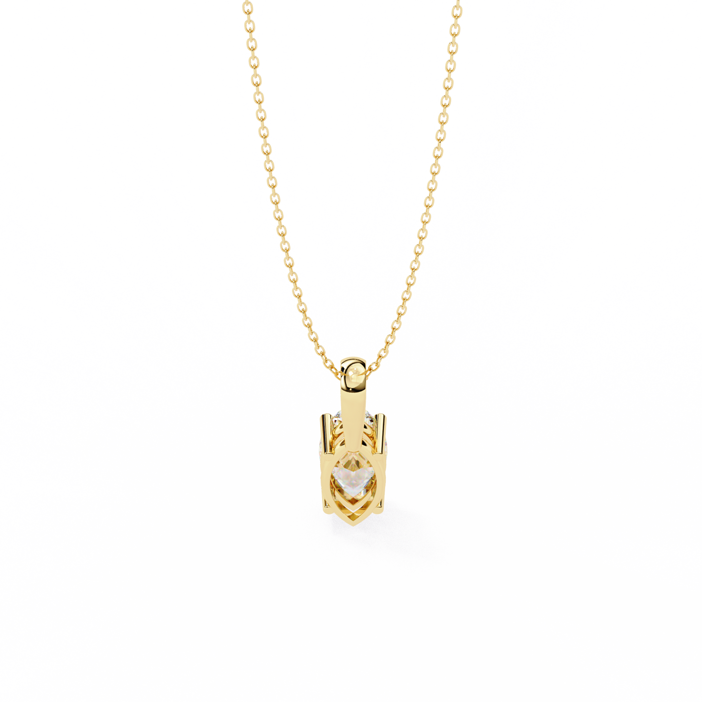 yellow gold / moissanite, yellow gold / lab grown