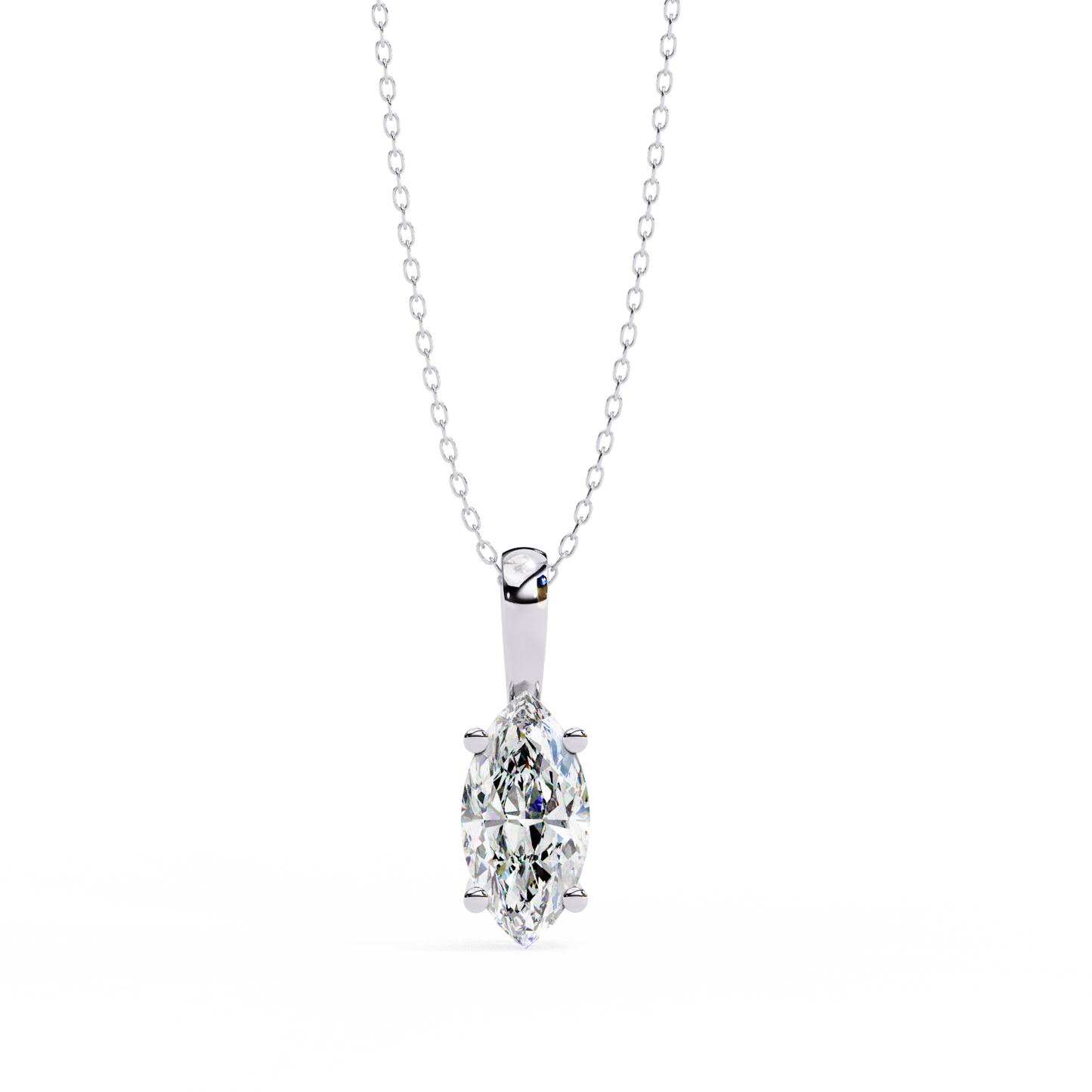 white gold / moissanite, white gold / lab grown