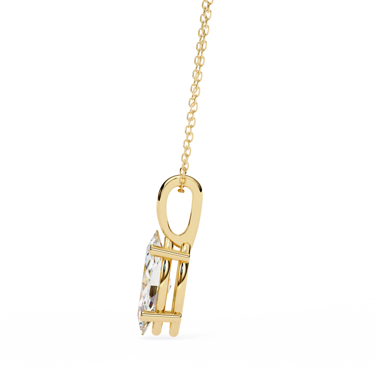 yellow gold / moissanite, yellow gold / lab grown