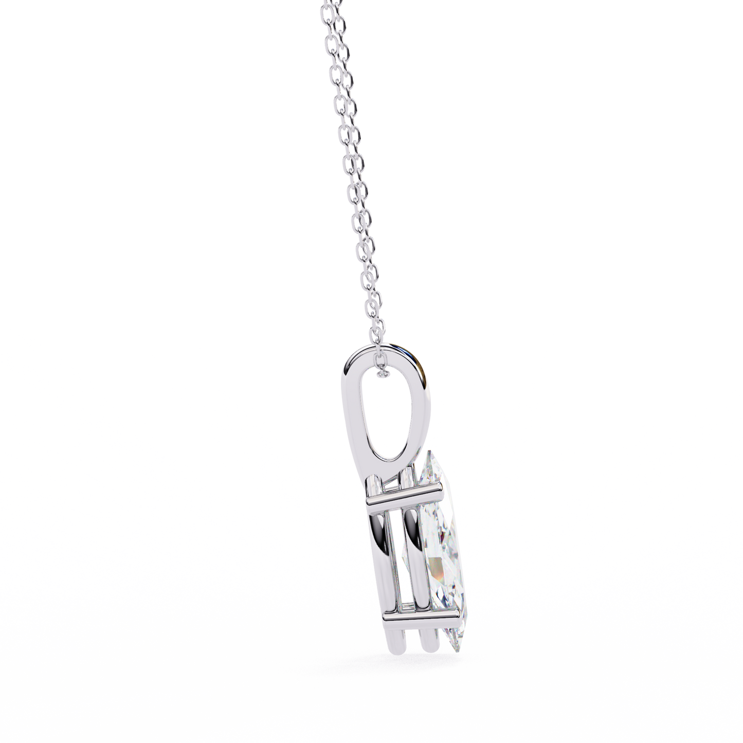 white gold / moissanite, white gold / lab grown