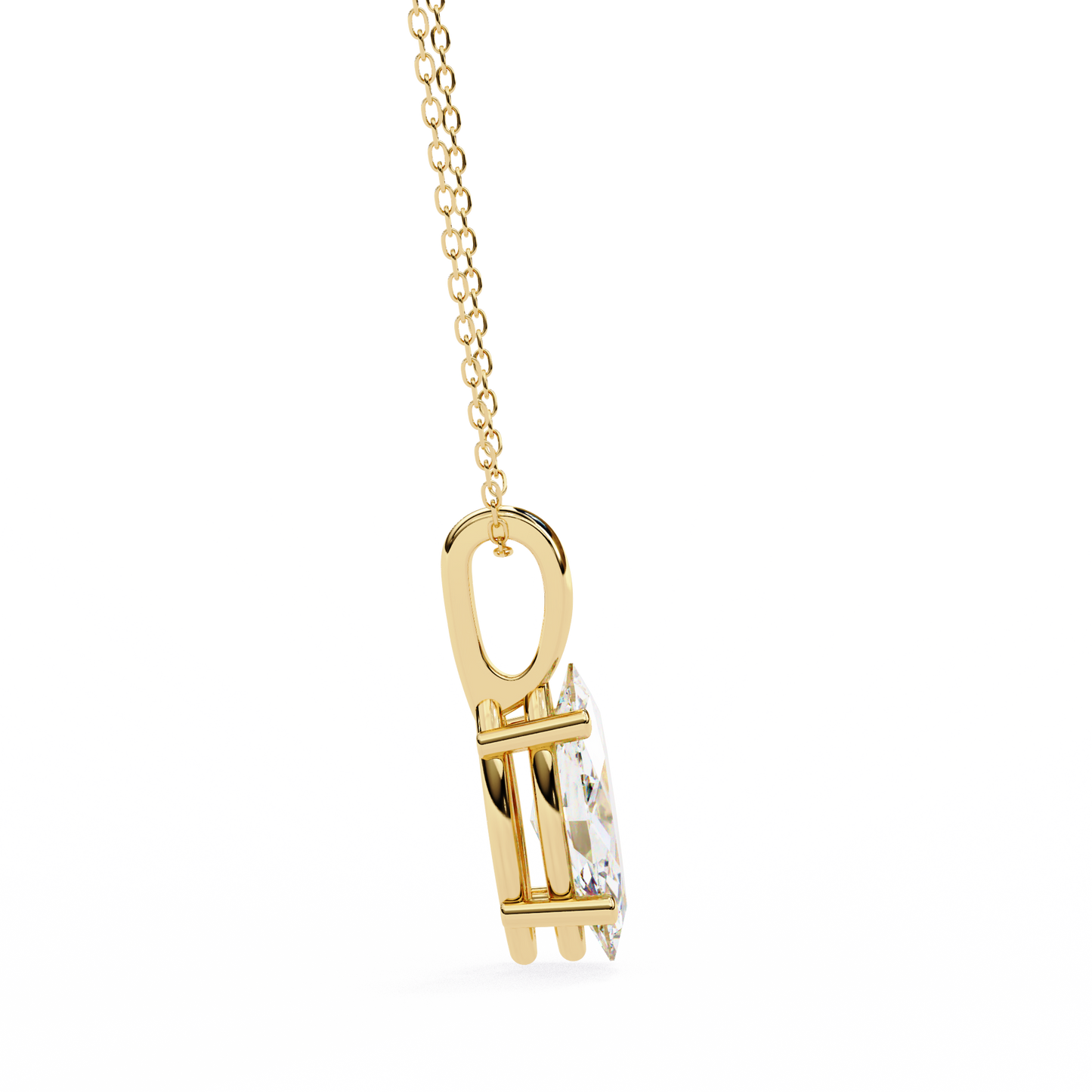 yellow gold / moissanite, yellow gold / lab grown