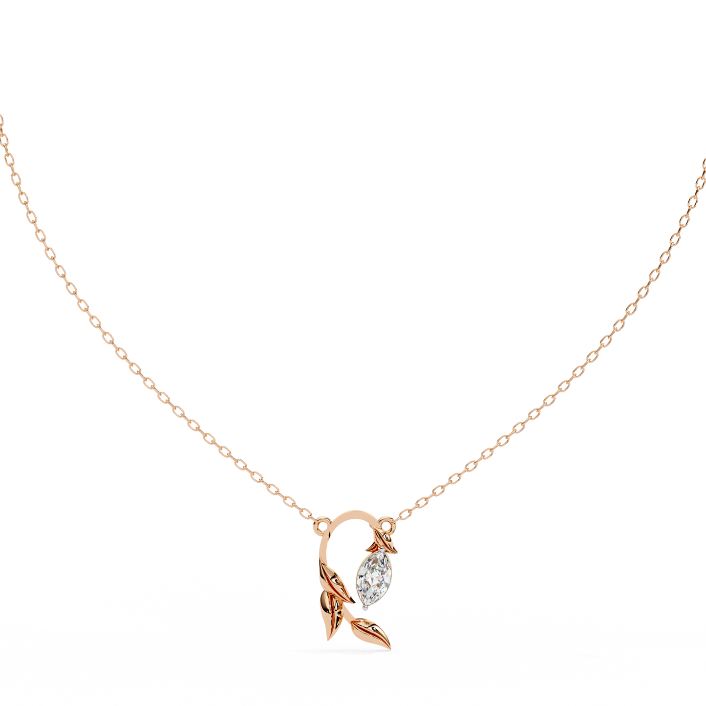 rose gold / moissanite, rose gold / lab grown