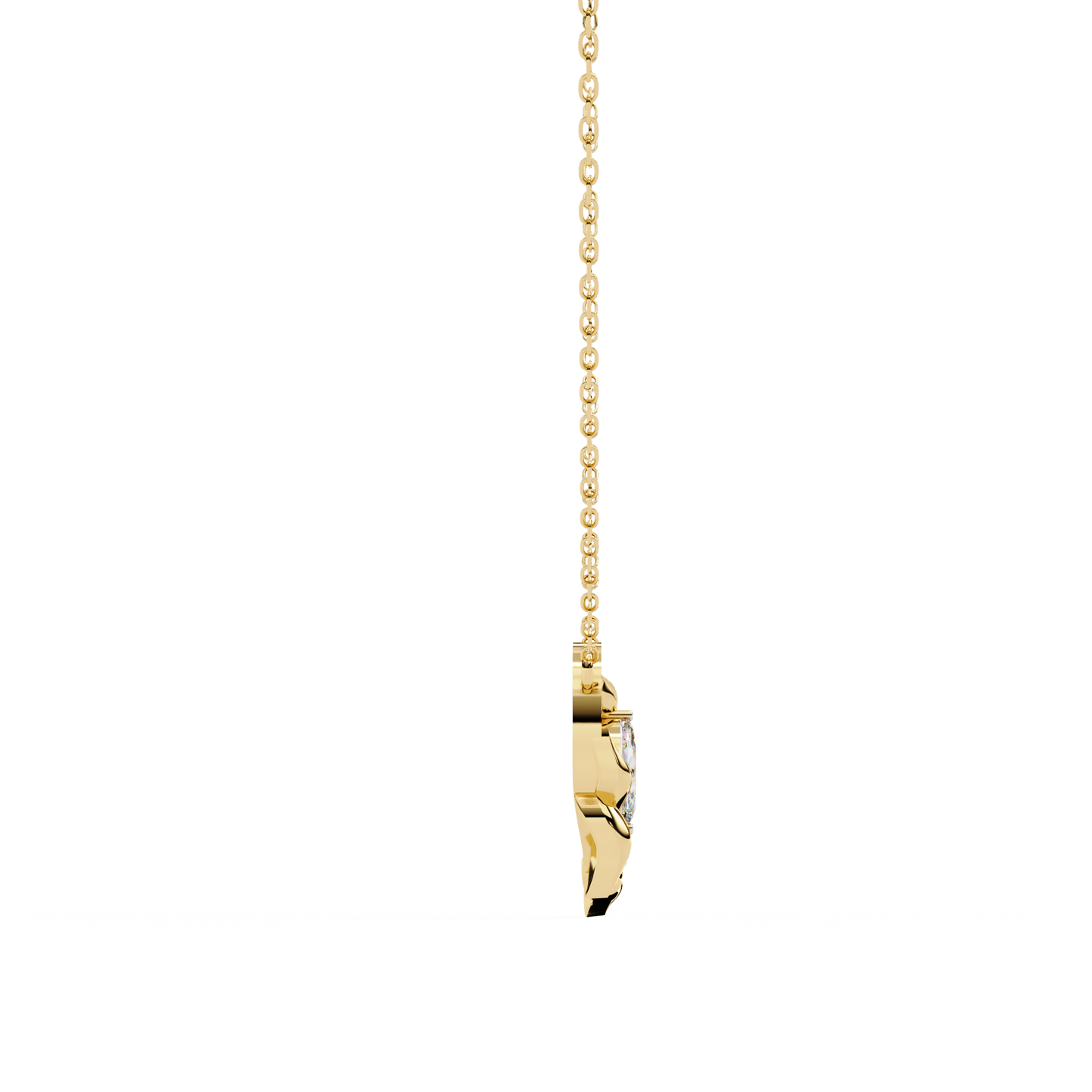 yellow gold / moissanite, yellow gold / lab grown