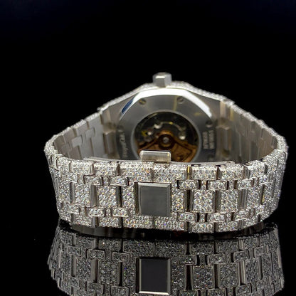 Luxury Dial With Date Function With Fully Ice Out Moissanite Diamond Watch