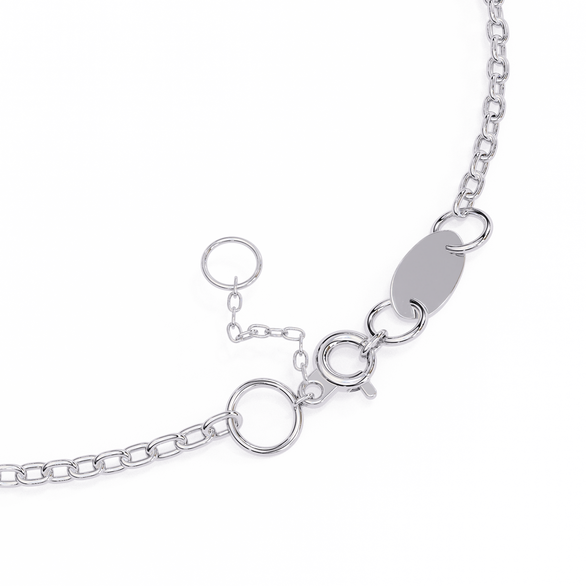 White Gold / Moissanite, White Gold / Lab Grown