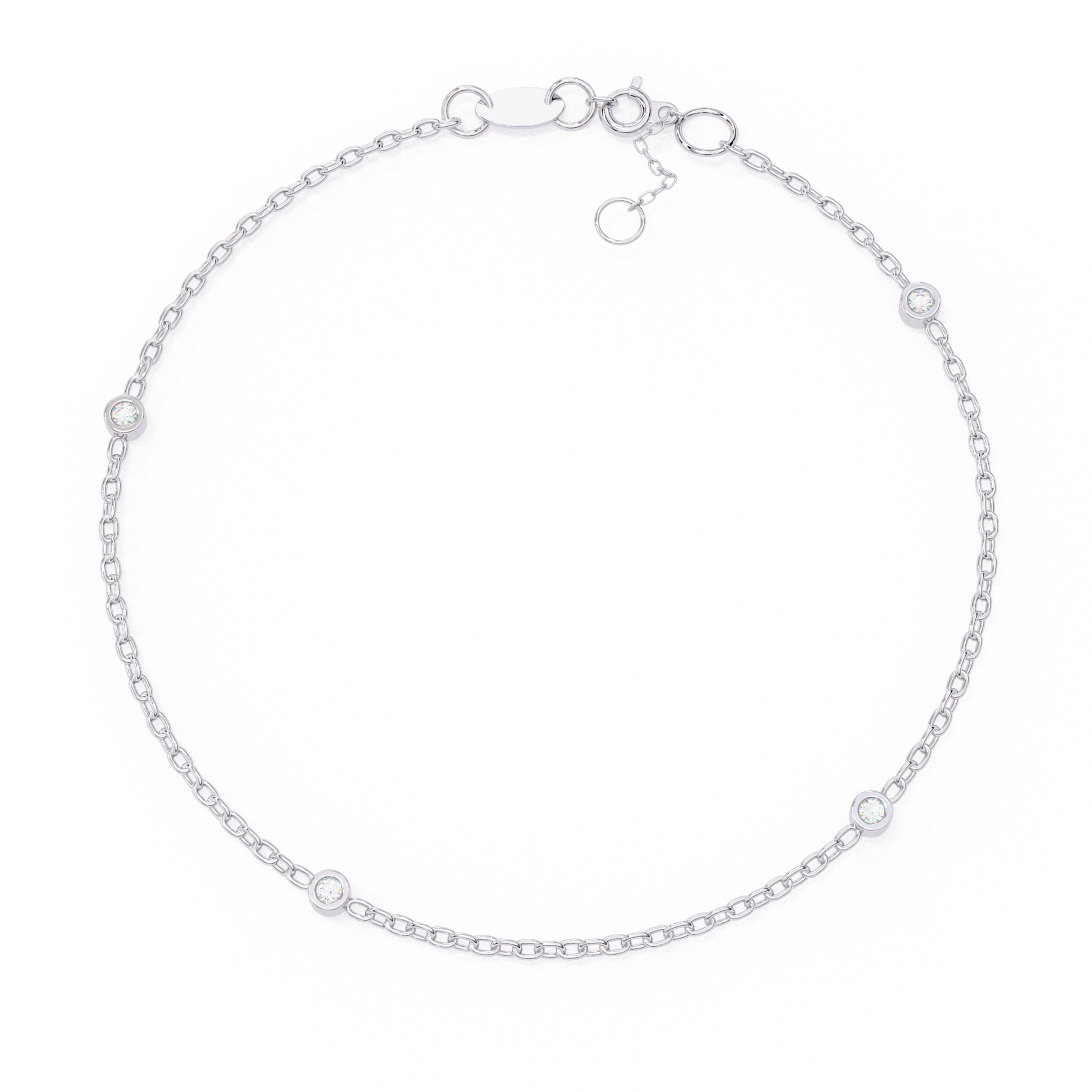 White Gold / Moissanite, White Gold / Lab Grown