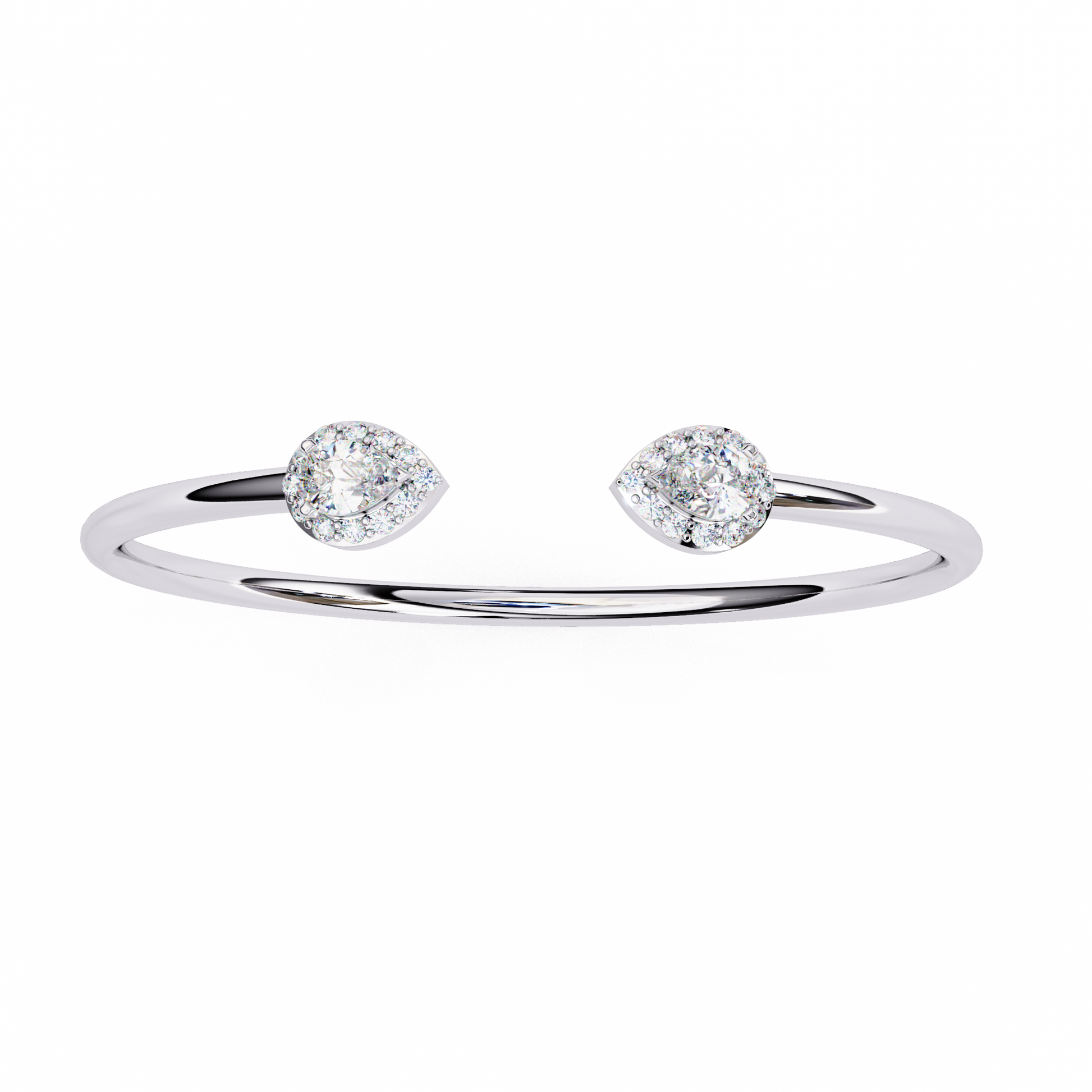 White Gold / Moissanite, White Gold / Lab Grown