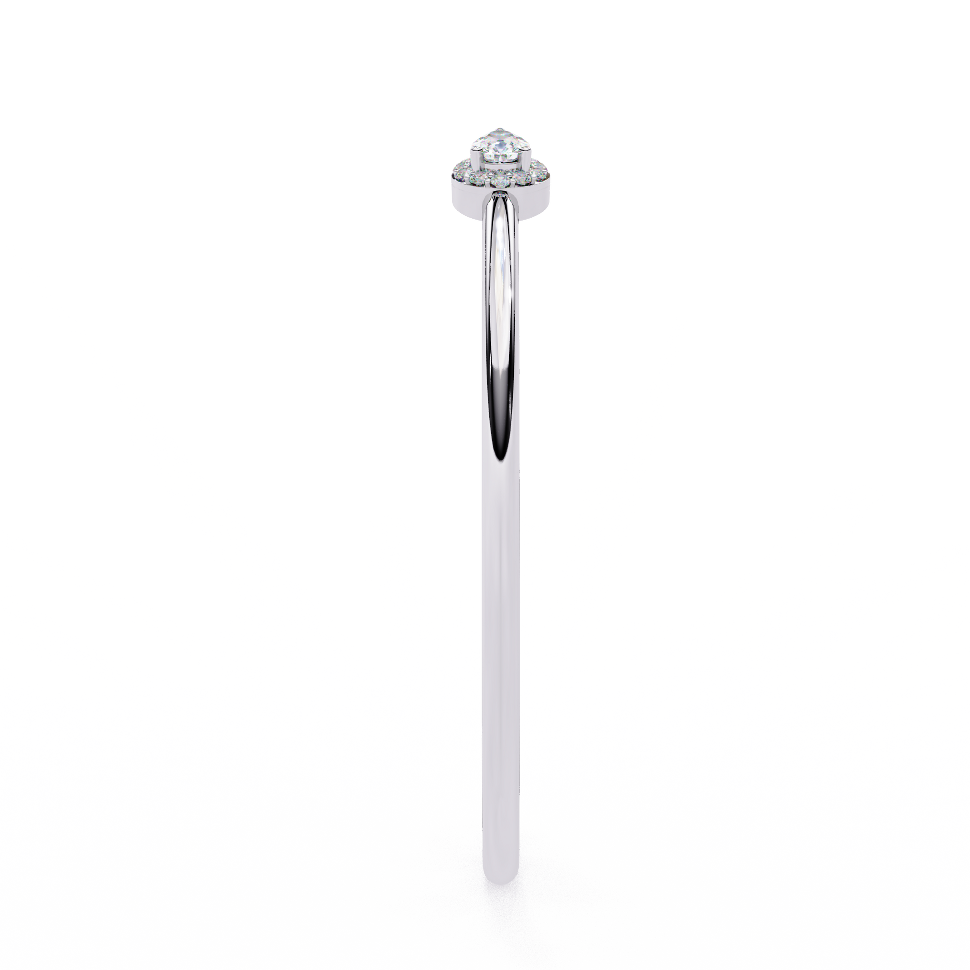 White Gold / Moissanite, White Gold / Lab Grown