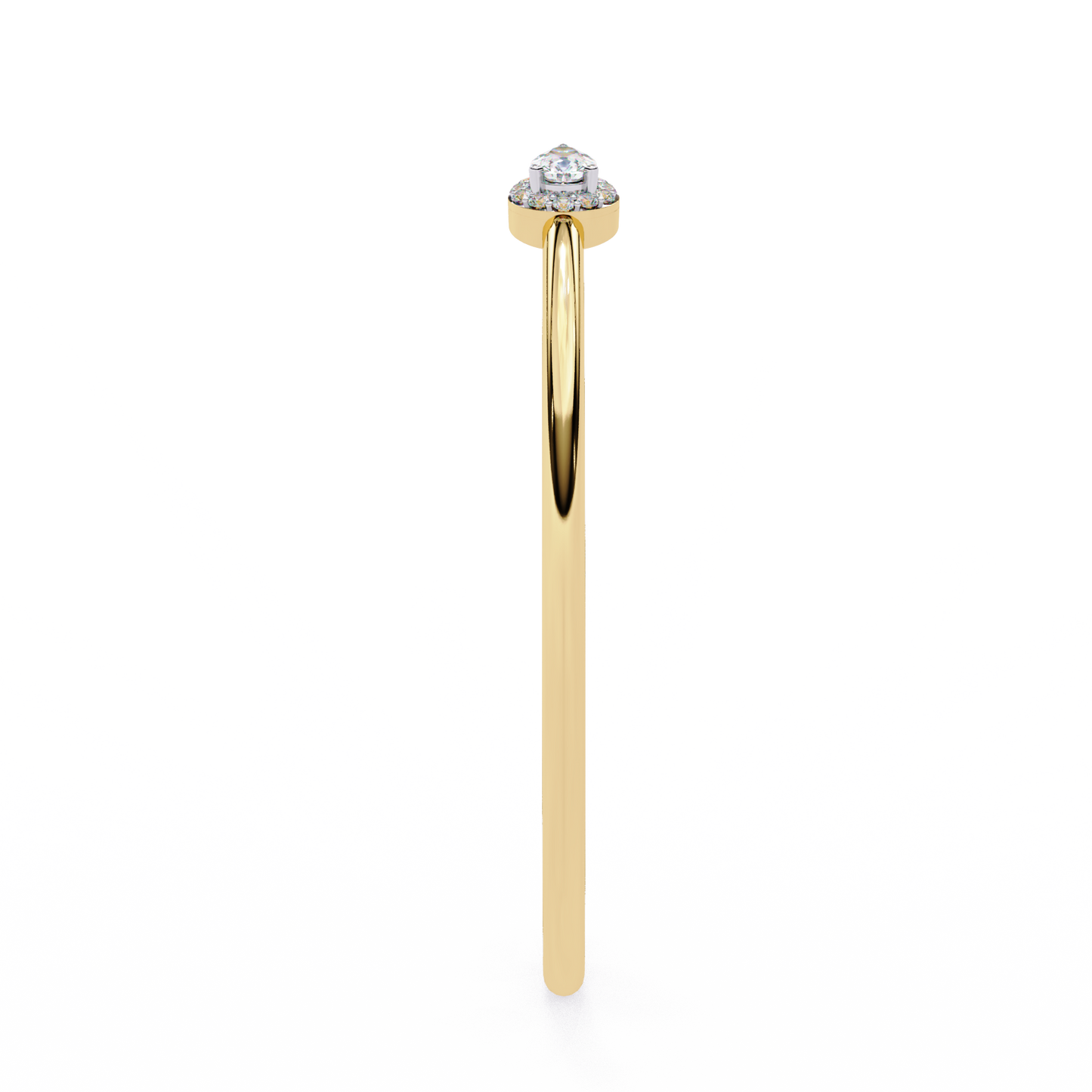 yellow gold / moissanite, yellow gold / lab grown