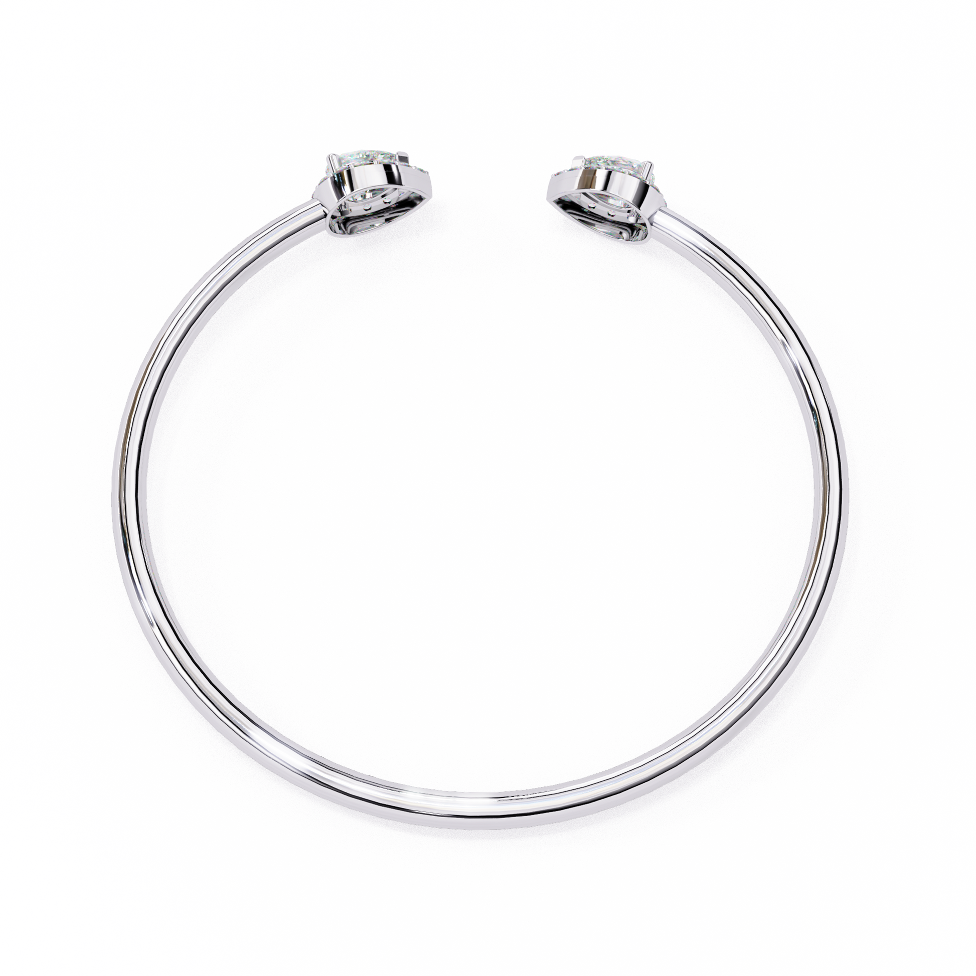 White Gold / Moissanite, White Gold / Lab Grown