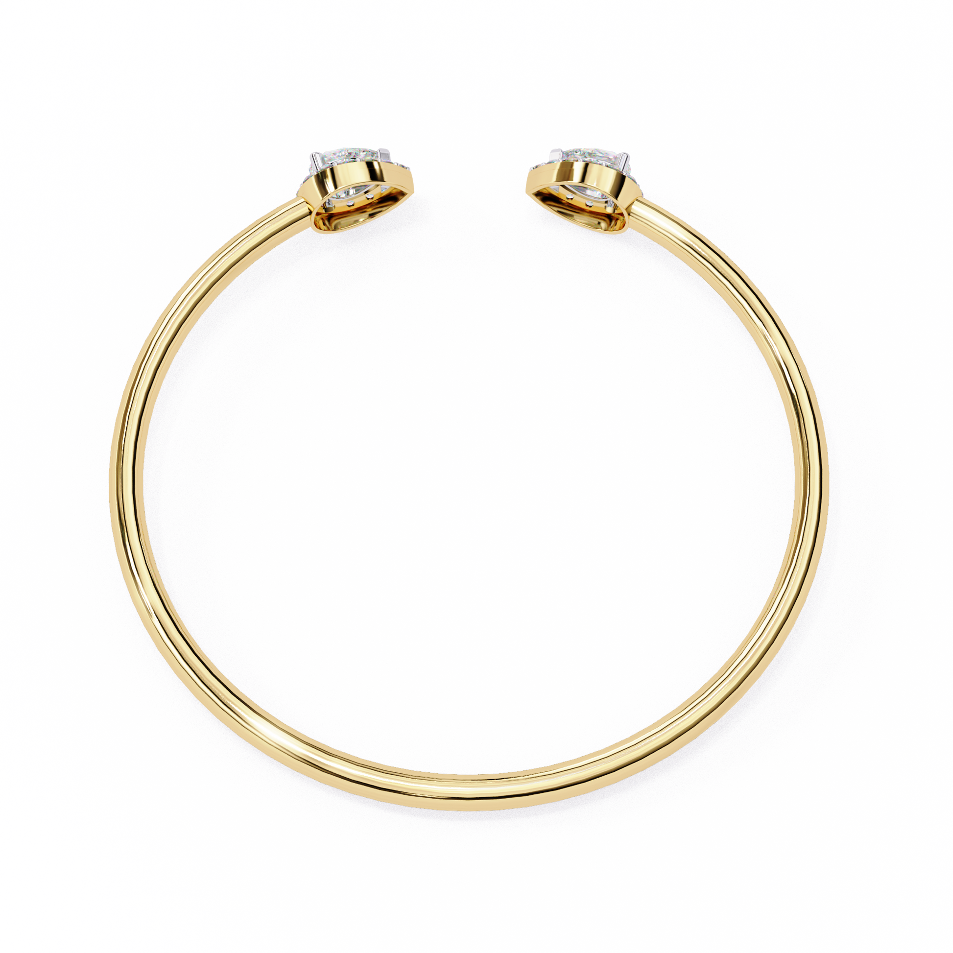 Yellow Gold / Moissanite, Yellow Gold / Lab Grown