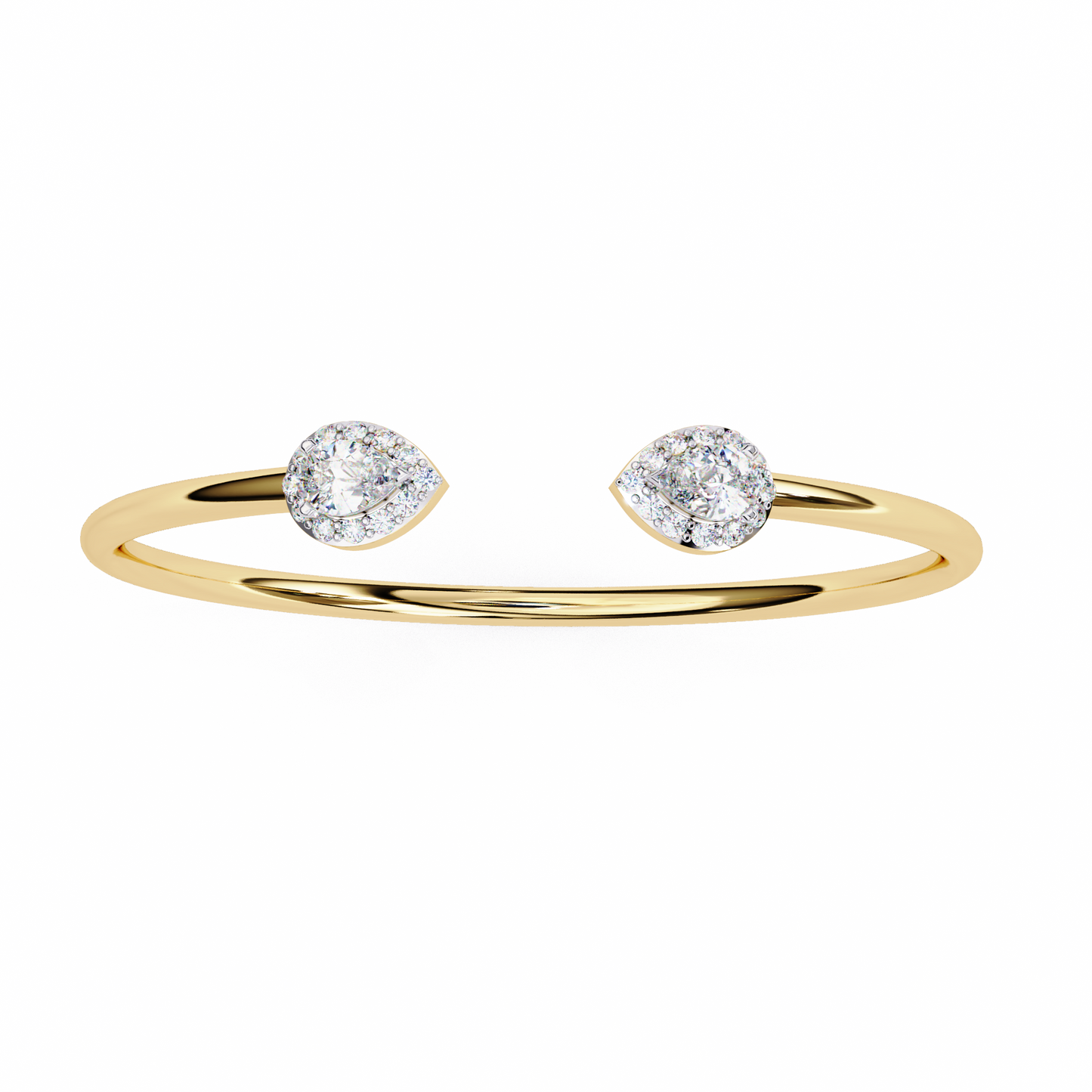yellow gold / moissanite, yellow gold / lab grown