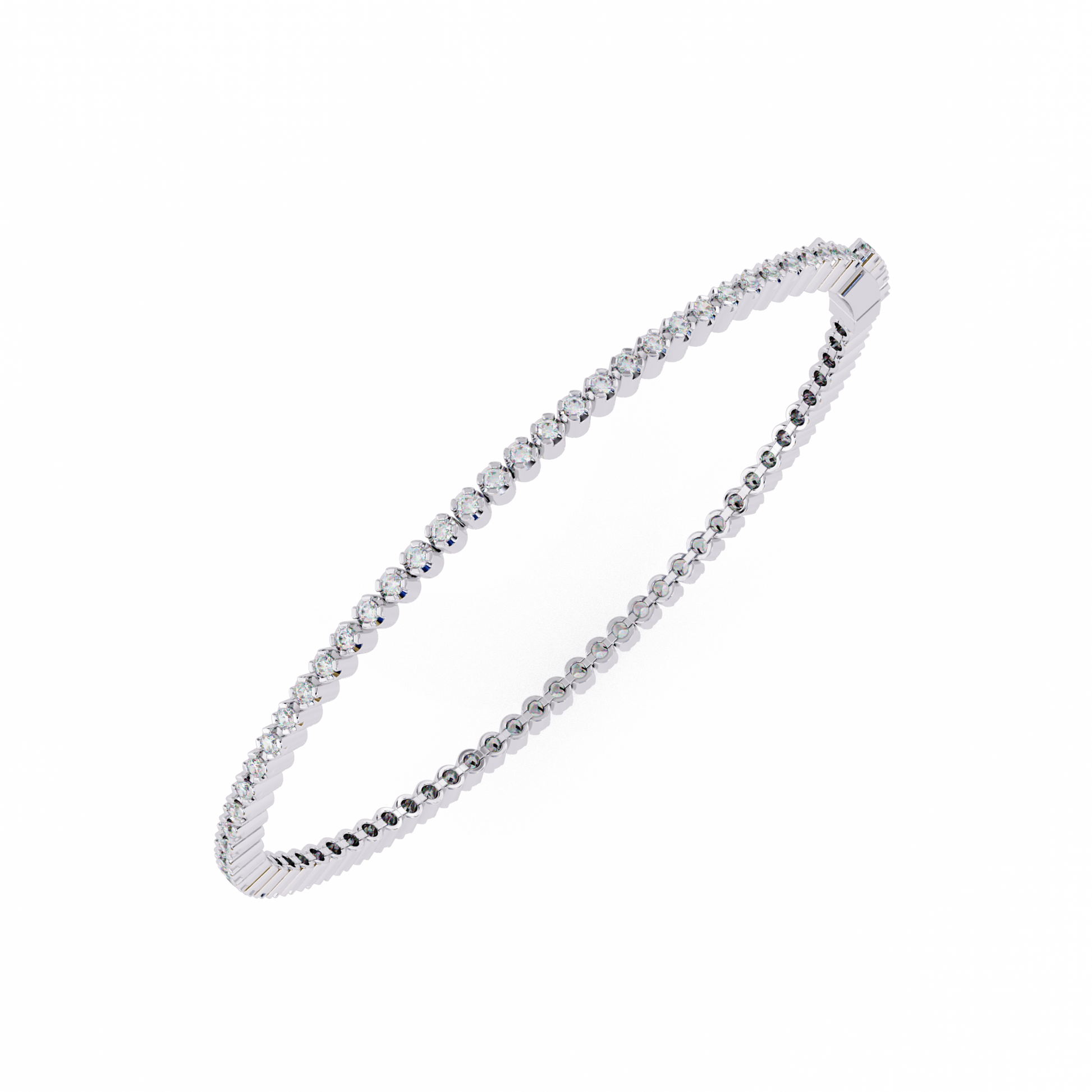 White Gold / Moissanite, White Gold / Lab Grown