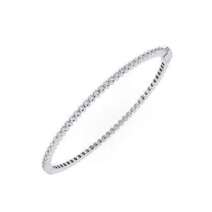 White Gold / Moissanite, White Gold / Lab Grown