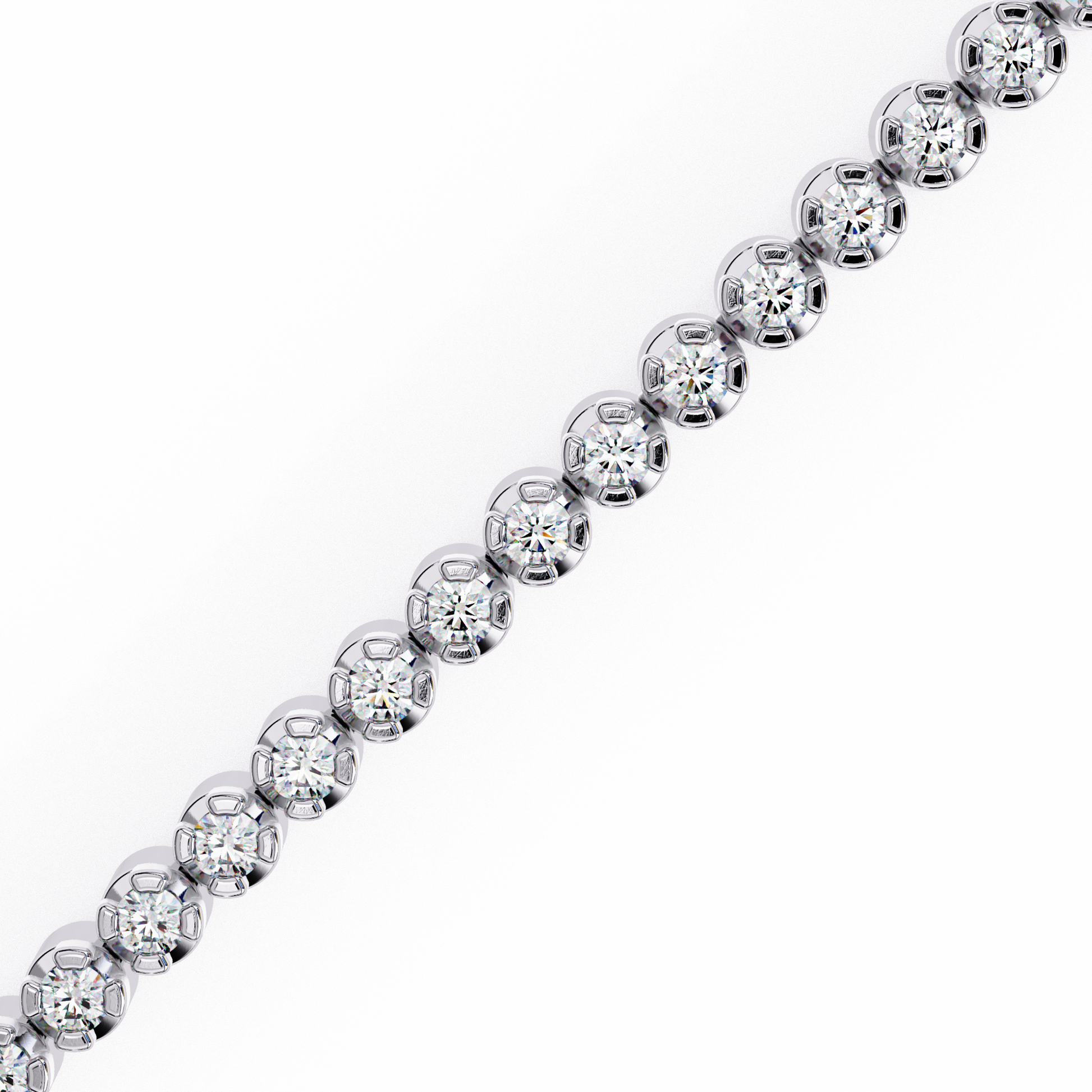 White Gold / Moissanite, White Gold / Lab Grown