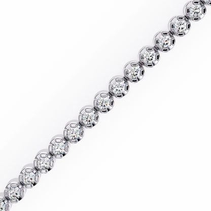 White Gold / Moissanite, White Gold / Lab Grown