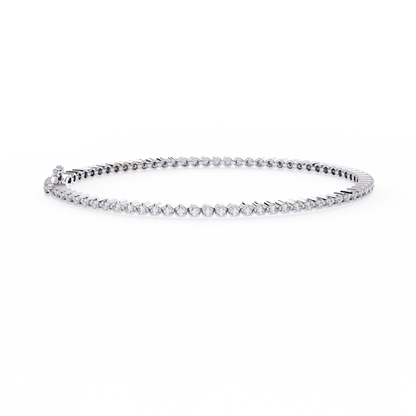 White Gold / Moissanite, White Gold / Lab Grown