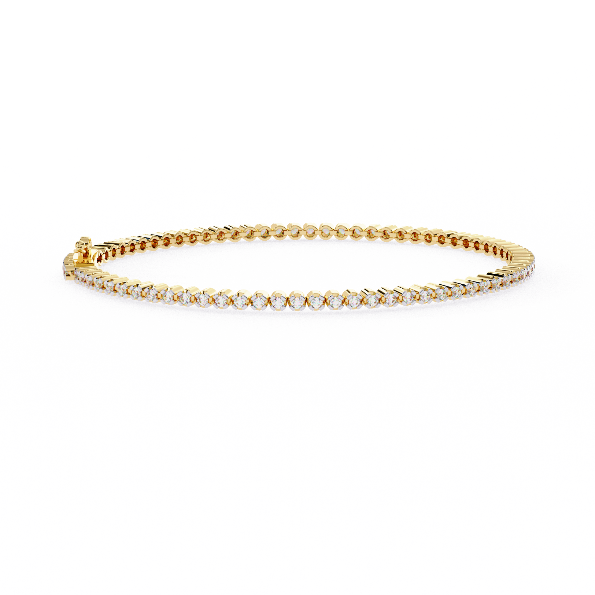 Yellow Gold / Moissanite, Yellow Gold / Lab Grown