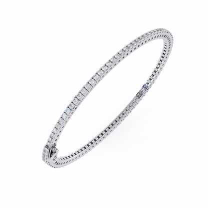 White Gold / Moissanite, White Gold / Lab Grown
