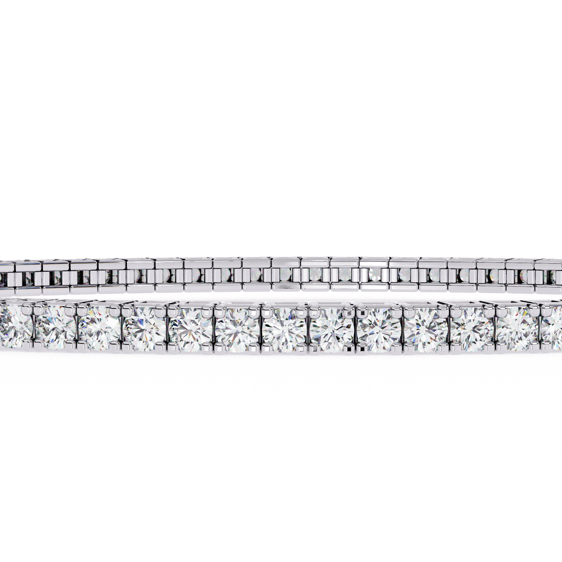 White Gold / Moissanite, White Gold / Lab Grown