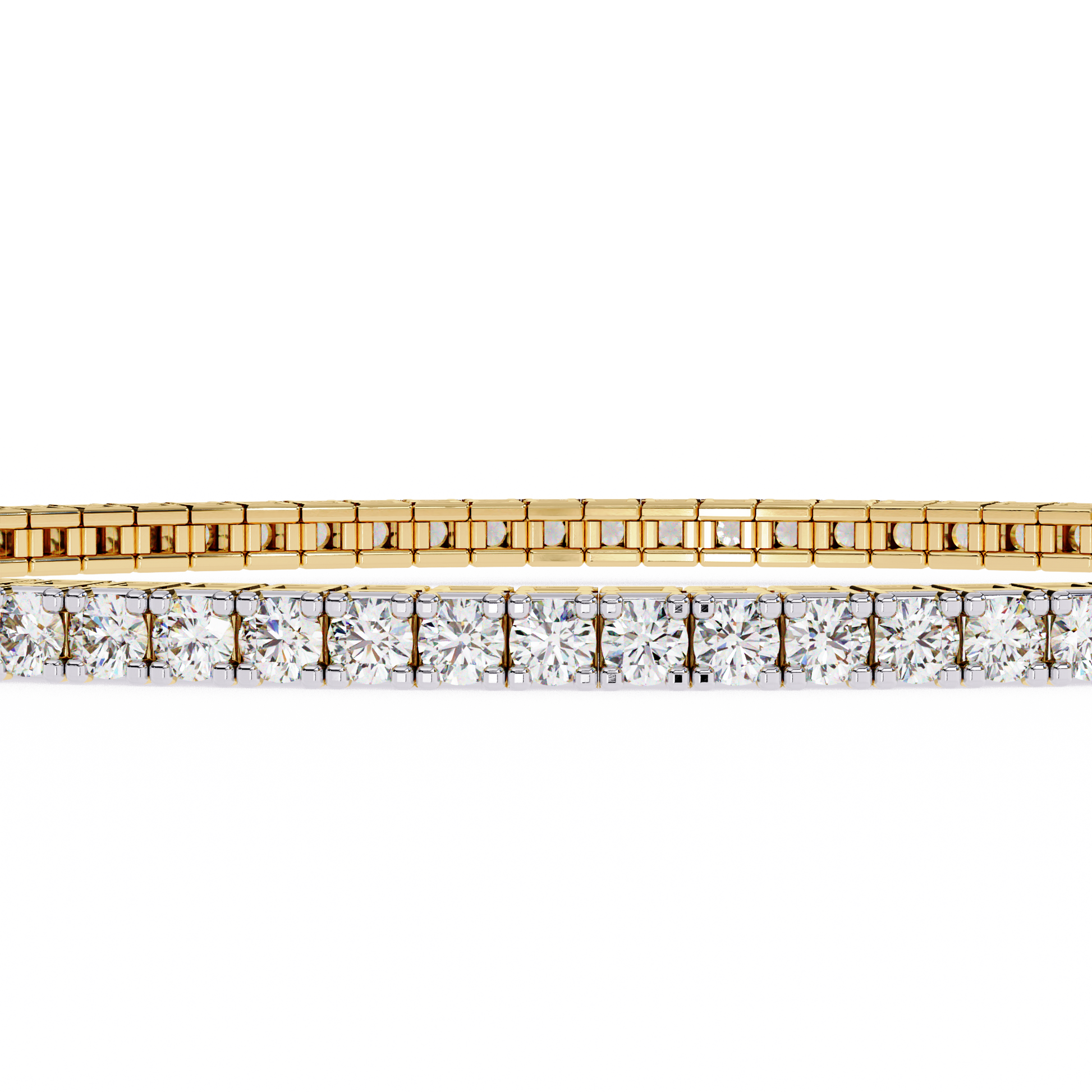 Yellow Gold / Moissanite, Yellow Gold / Lab Grown