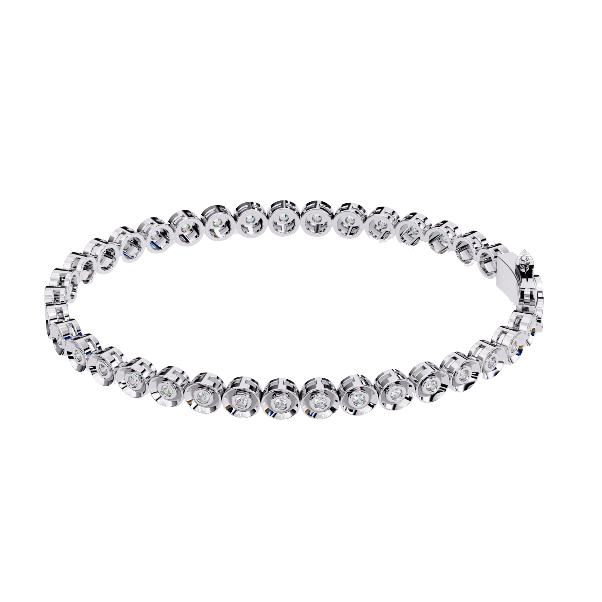 White Gold / Moissanite, White Gold / Lab Grown