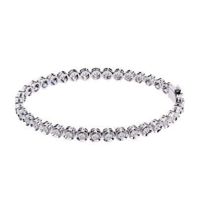 White Gold / Moissanite, White Gold / Lab Grown