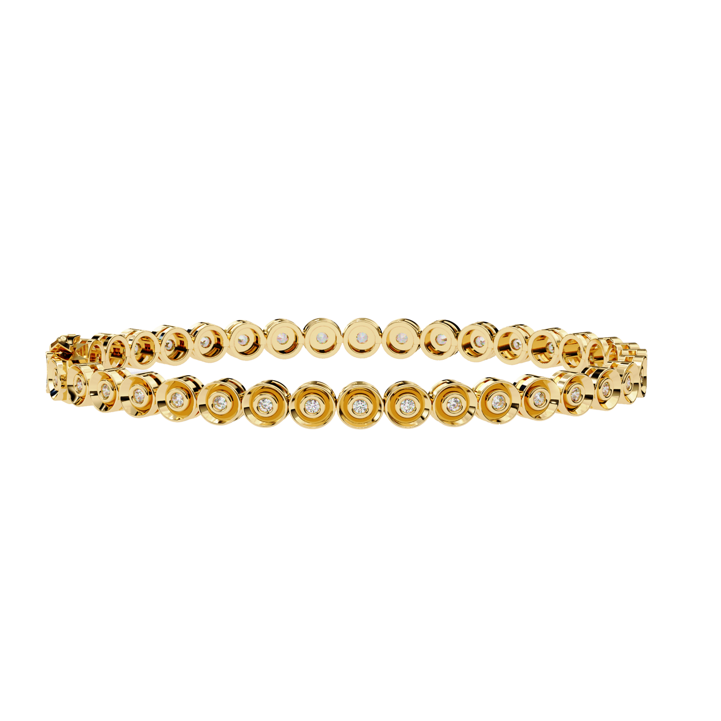 yellow gold / moissanite, yellow gold / lab grown