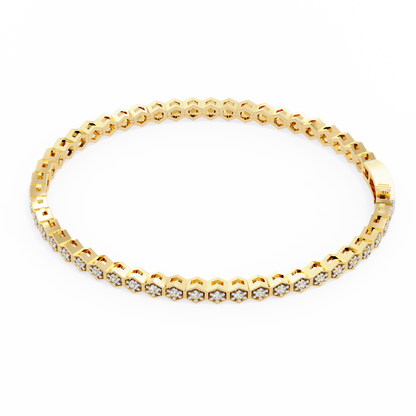Yellow Gold / Moissanite, Yellow Gold / Lab Grown