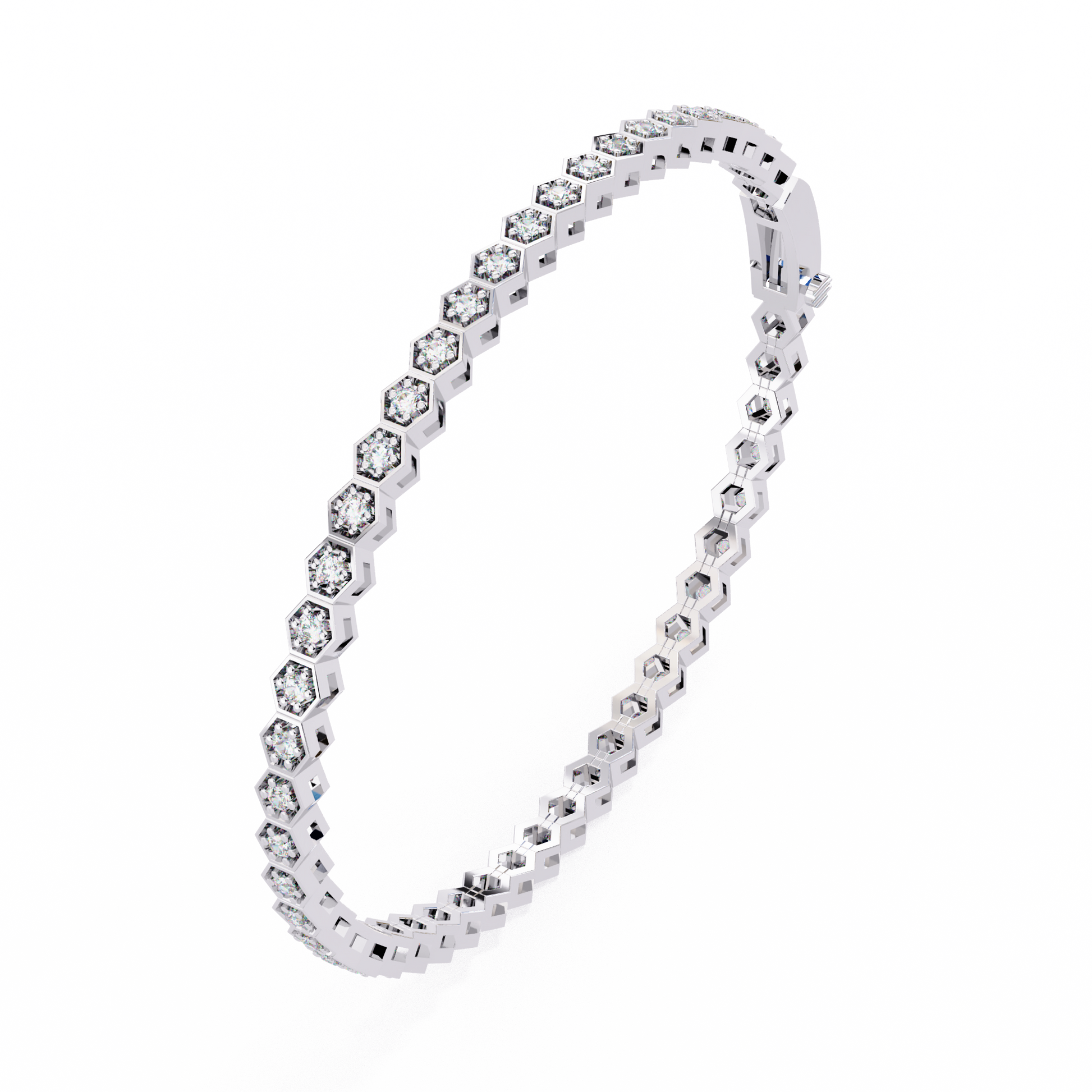 White Gold / Moissanite, White Gold / Lab Grown