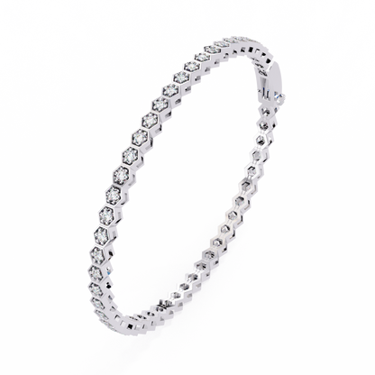 White Gold / Moissanite, White Gold / Lab Grown