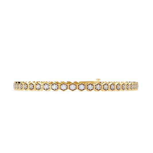 Yellow Gold / Moissanite, Yellow Gold / Lab Grown