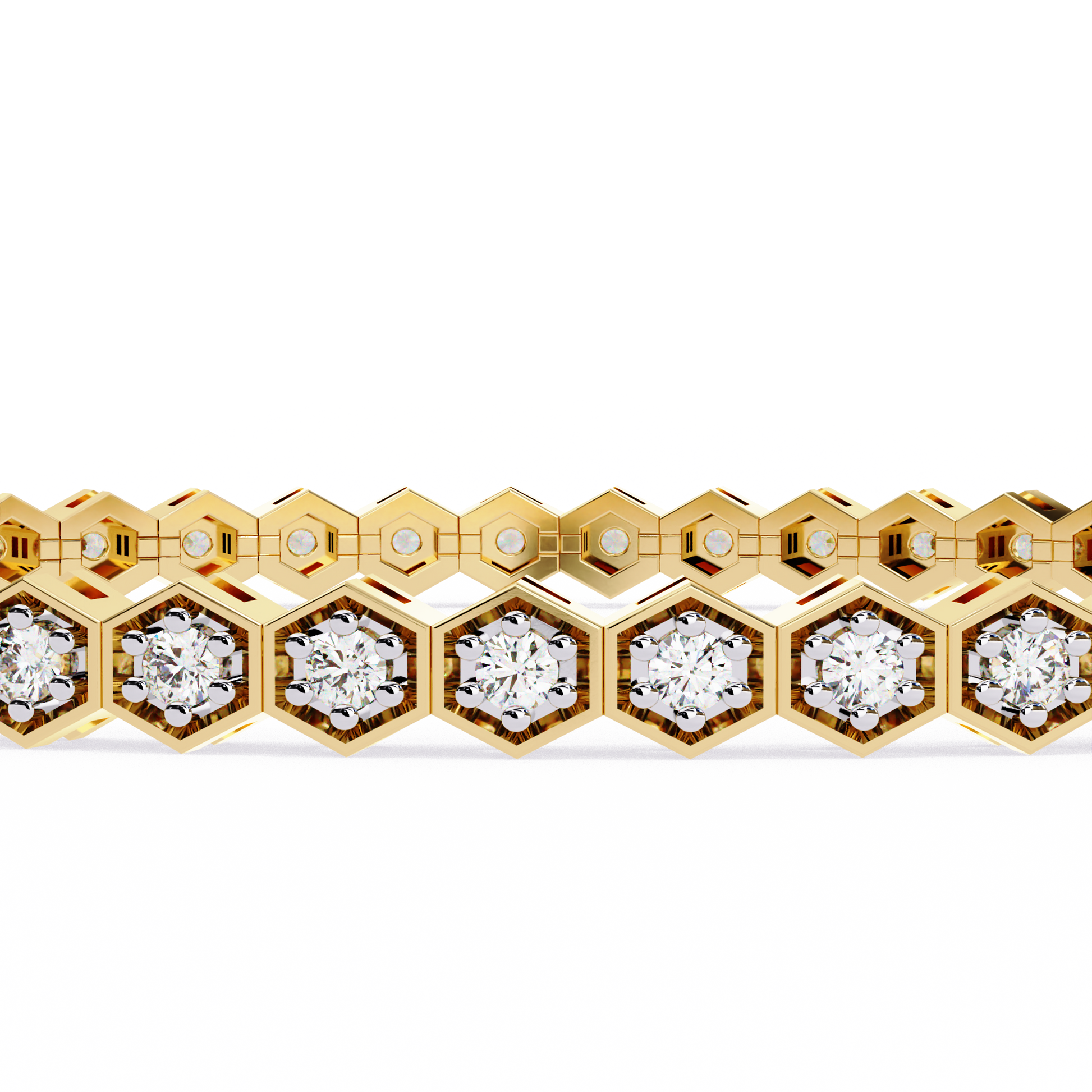 Yellow Gold / Moissanite, Yellow Gold / Lab Grown