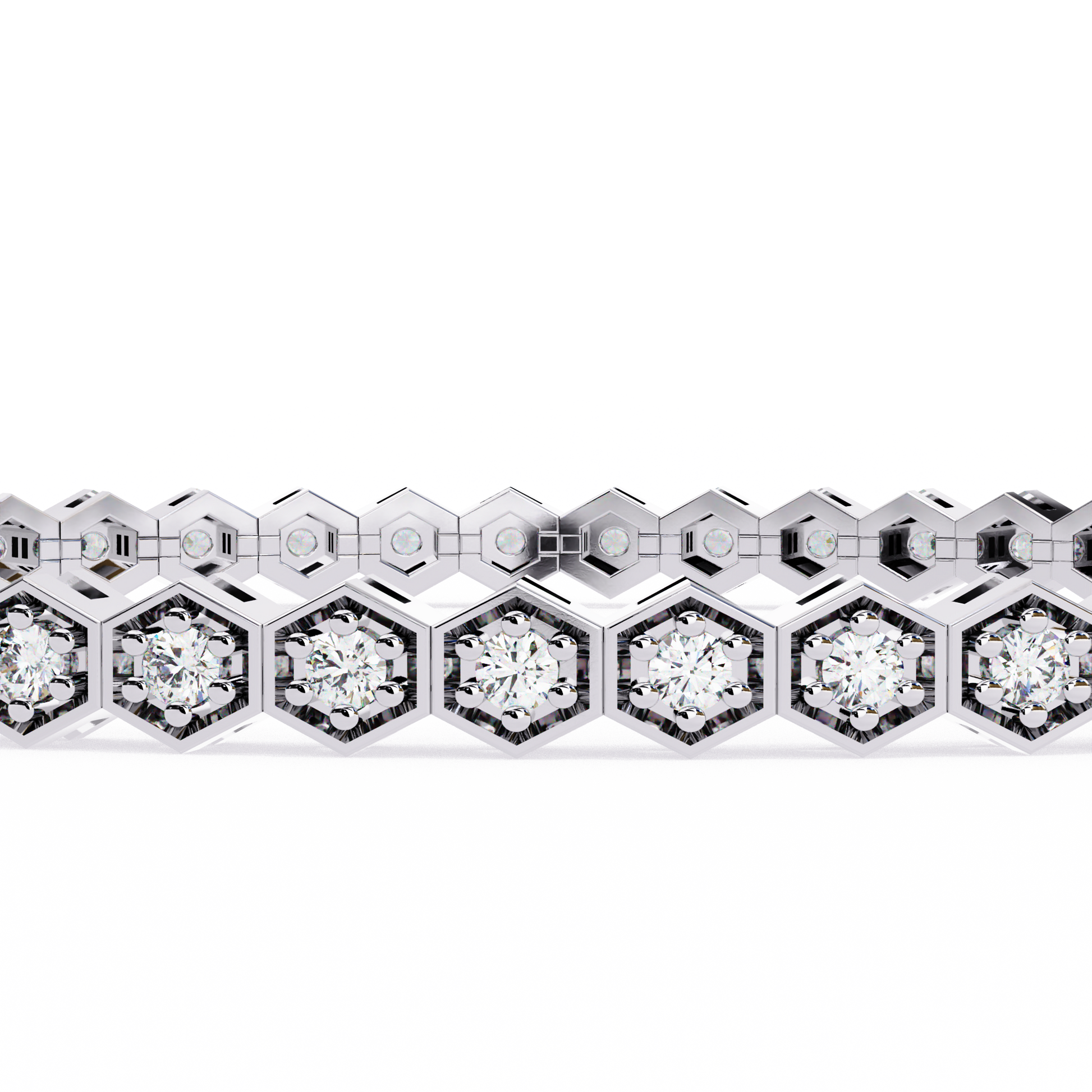 White Gold / Moissanite, White Gold / Lab Grown