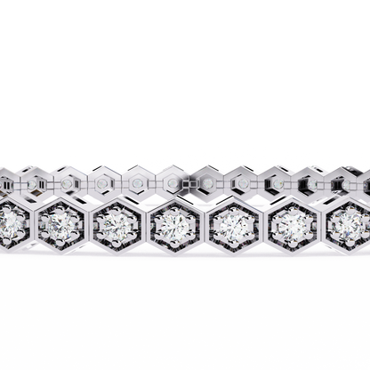 White Gold / Moissanite, White Gold / Lab Grown