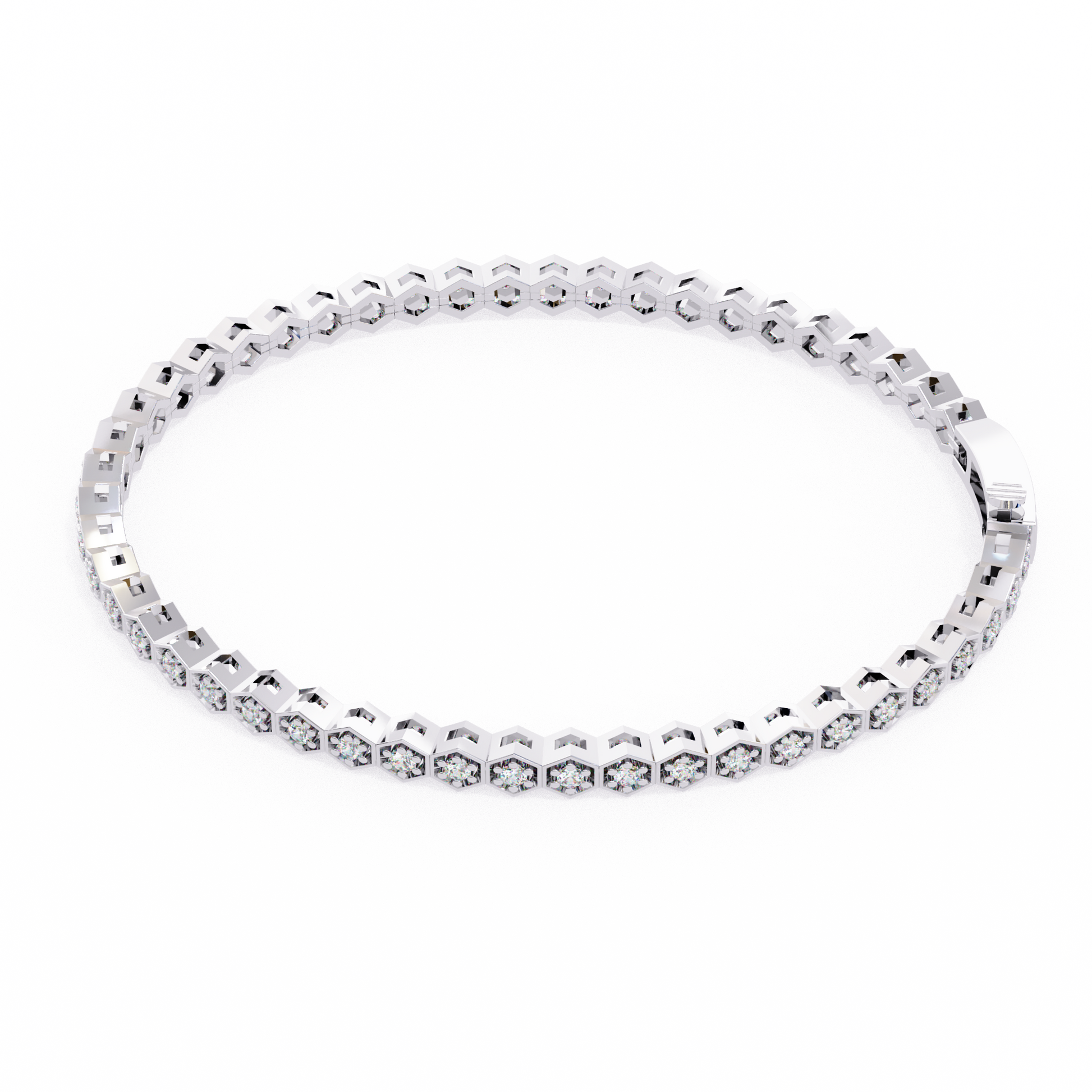 White Gold / Moissanite, White Gold / Lab Grown
