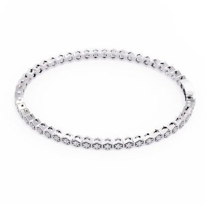 White Gold / Moissanite, White Gold / Lab Grown