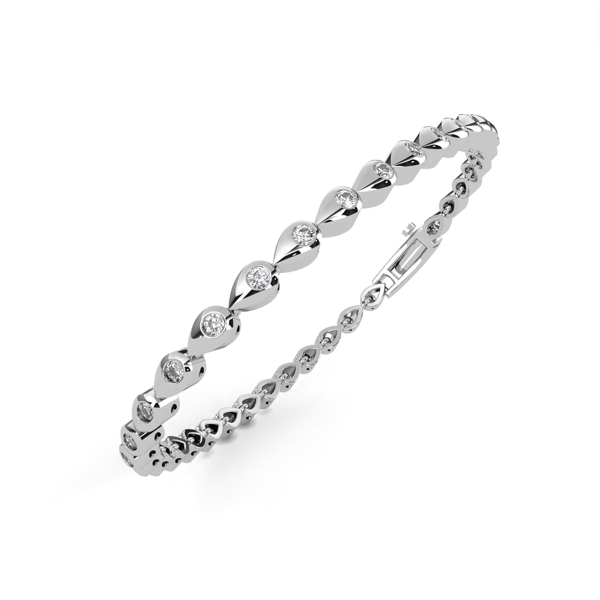 White Gold / Moissanite, White Gold / Lab Grown
