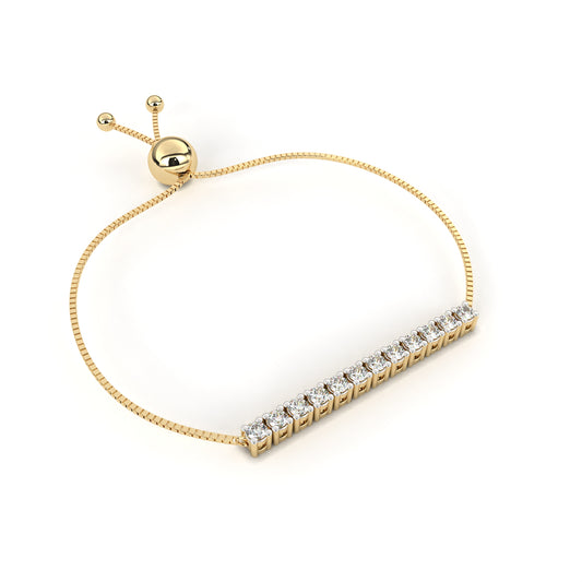 Yellow Gold / Moissanite, Yellow Gold / Lab Grown