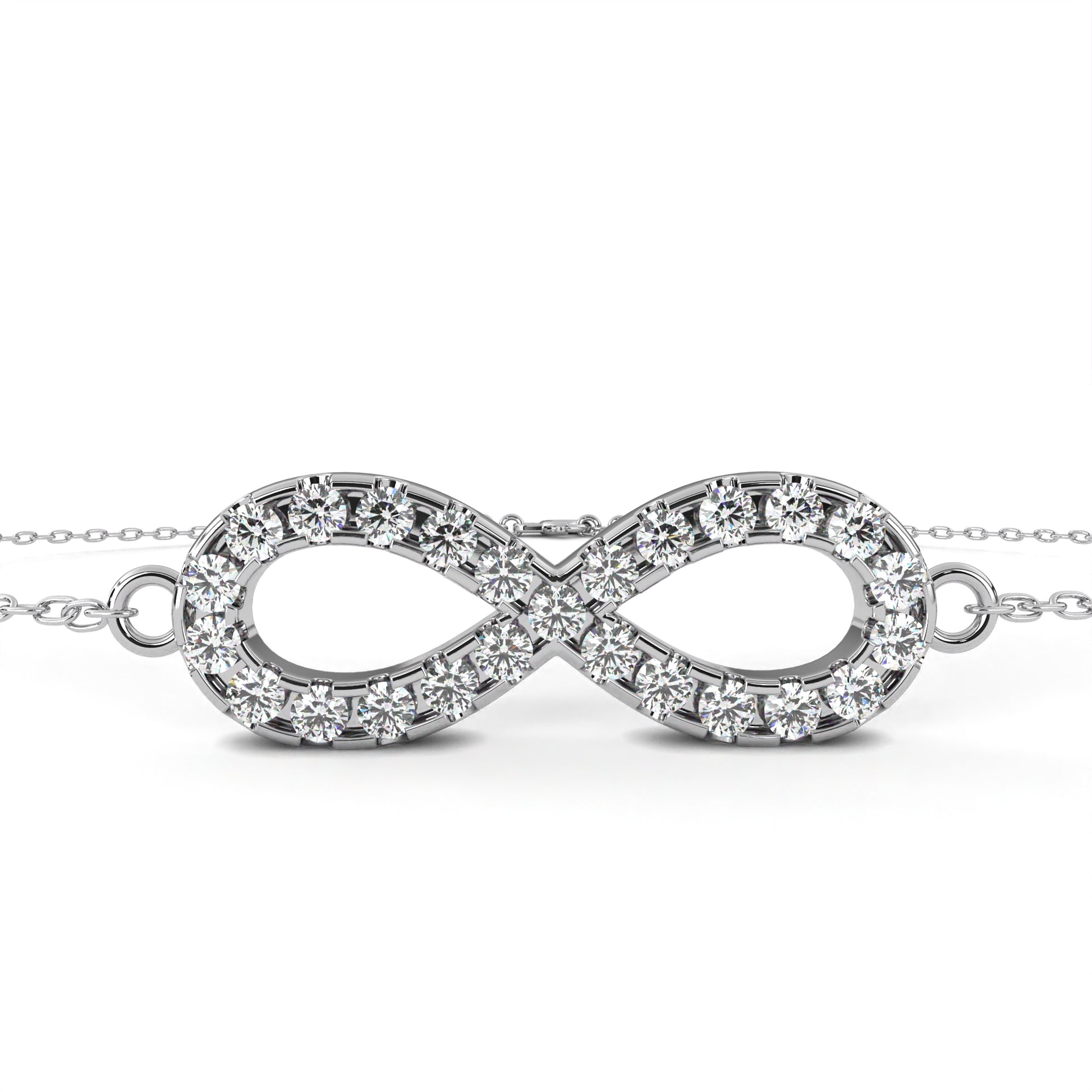 White Gold / Moissanite, White Gold / Lab Grown