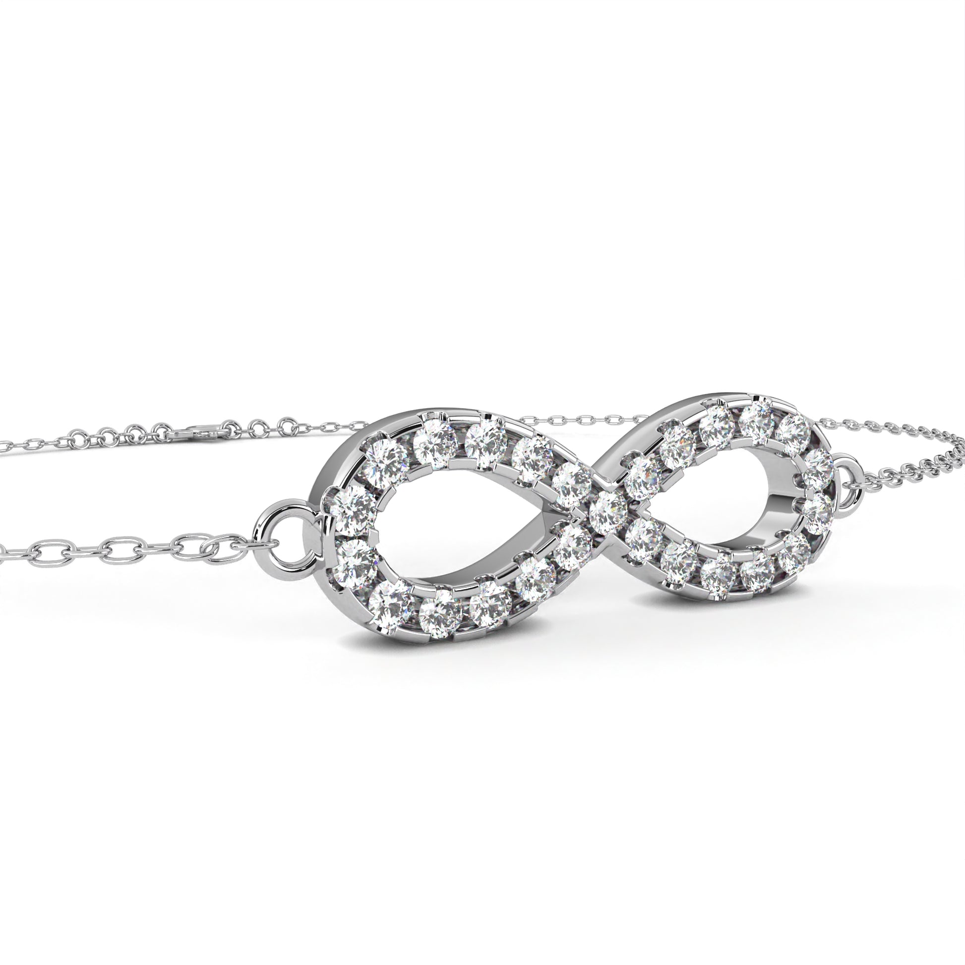 White Gold / Moissanite, White Gold / Lab Grown