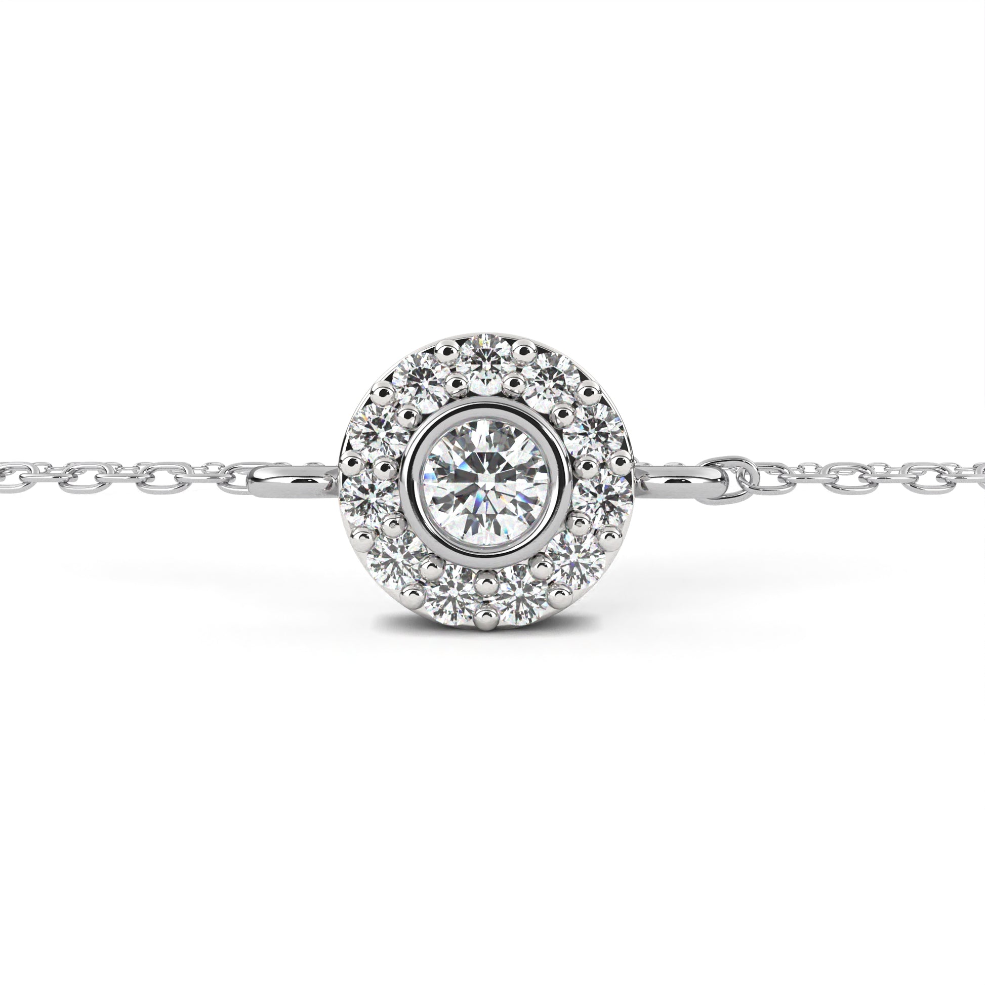 White Gold / Moissanite, White Gold / Lab Grown