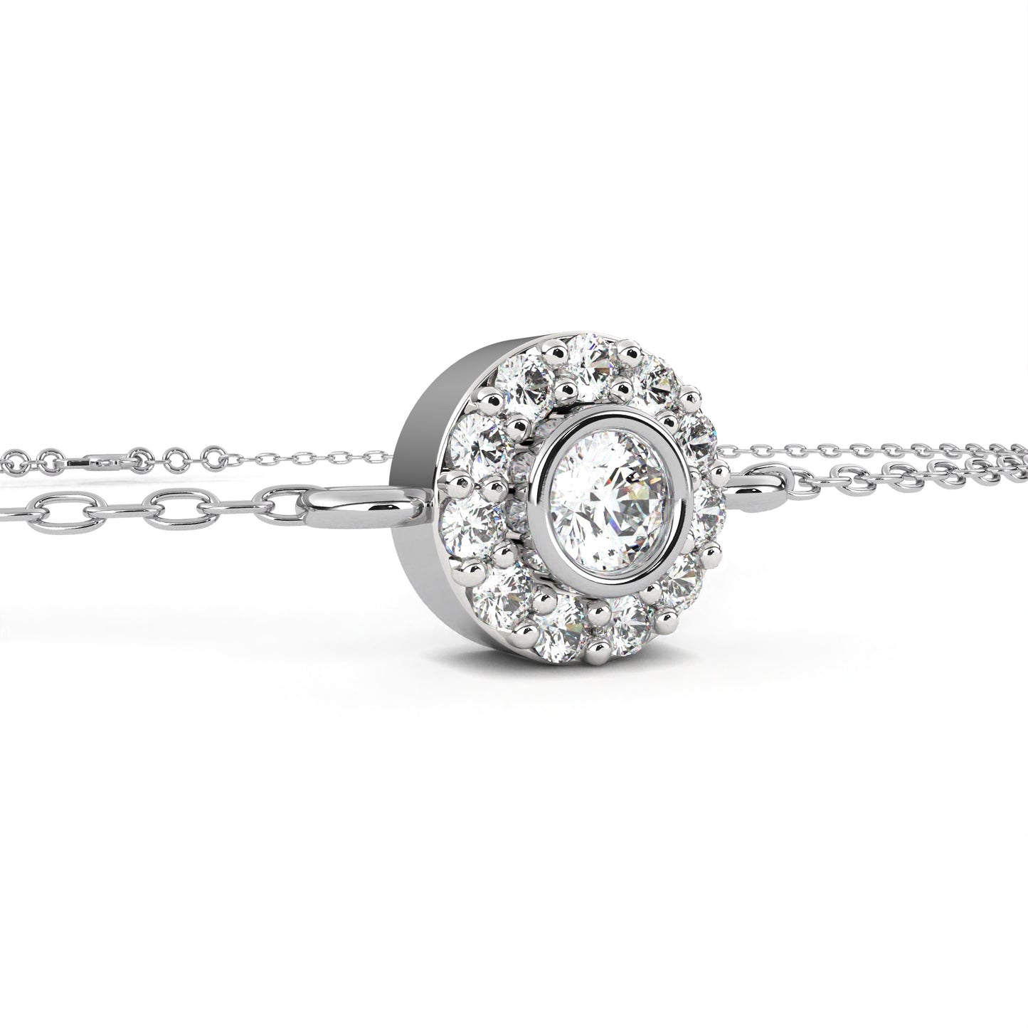 white gold / moissanite, white gold / lab grown