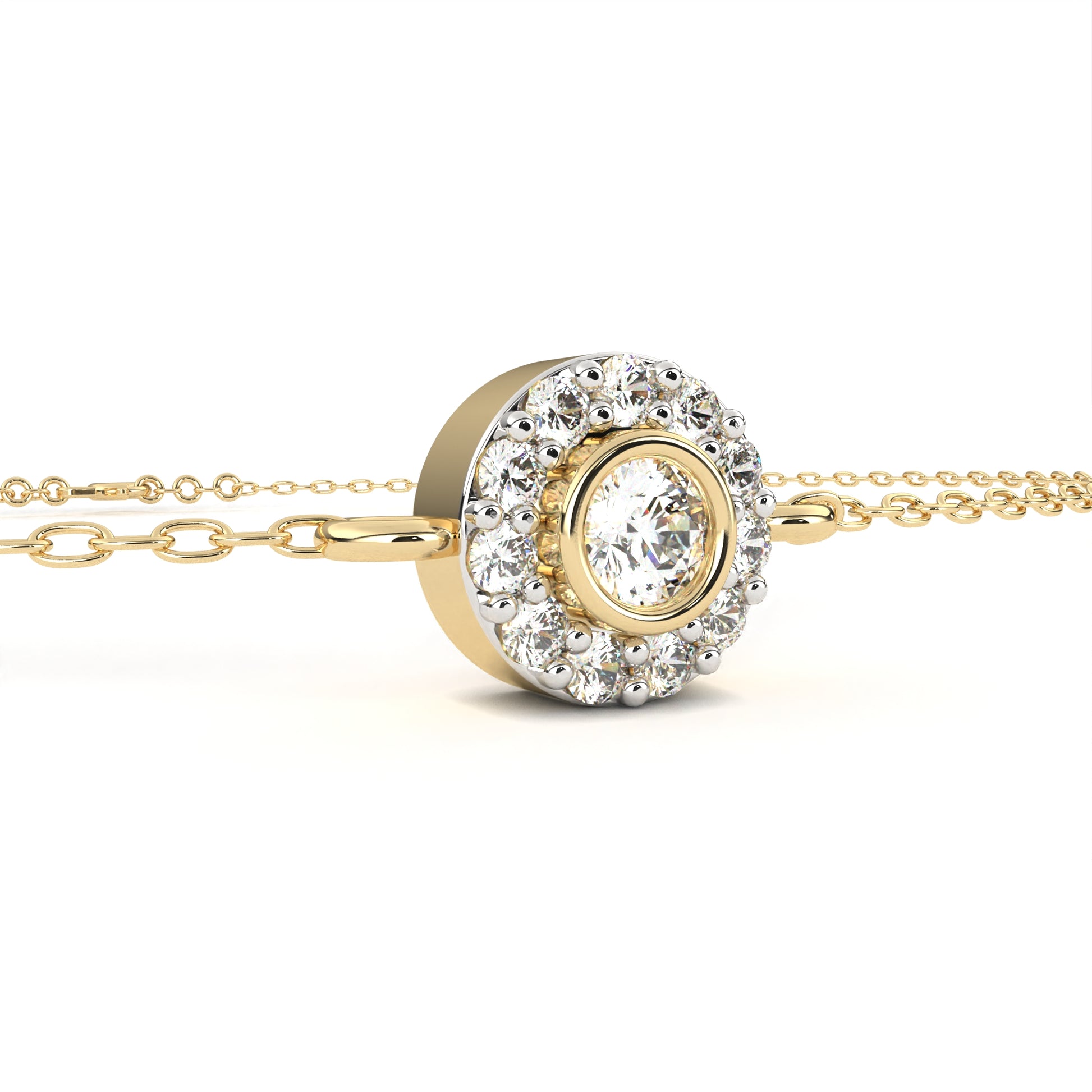 Yellow Gold / Moissanite, Yellow Gold / Lab Grown