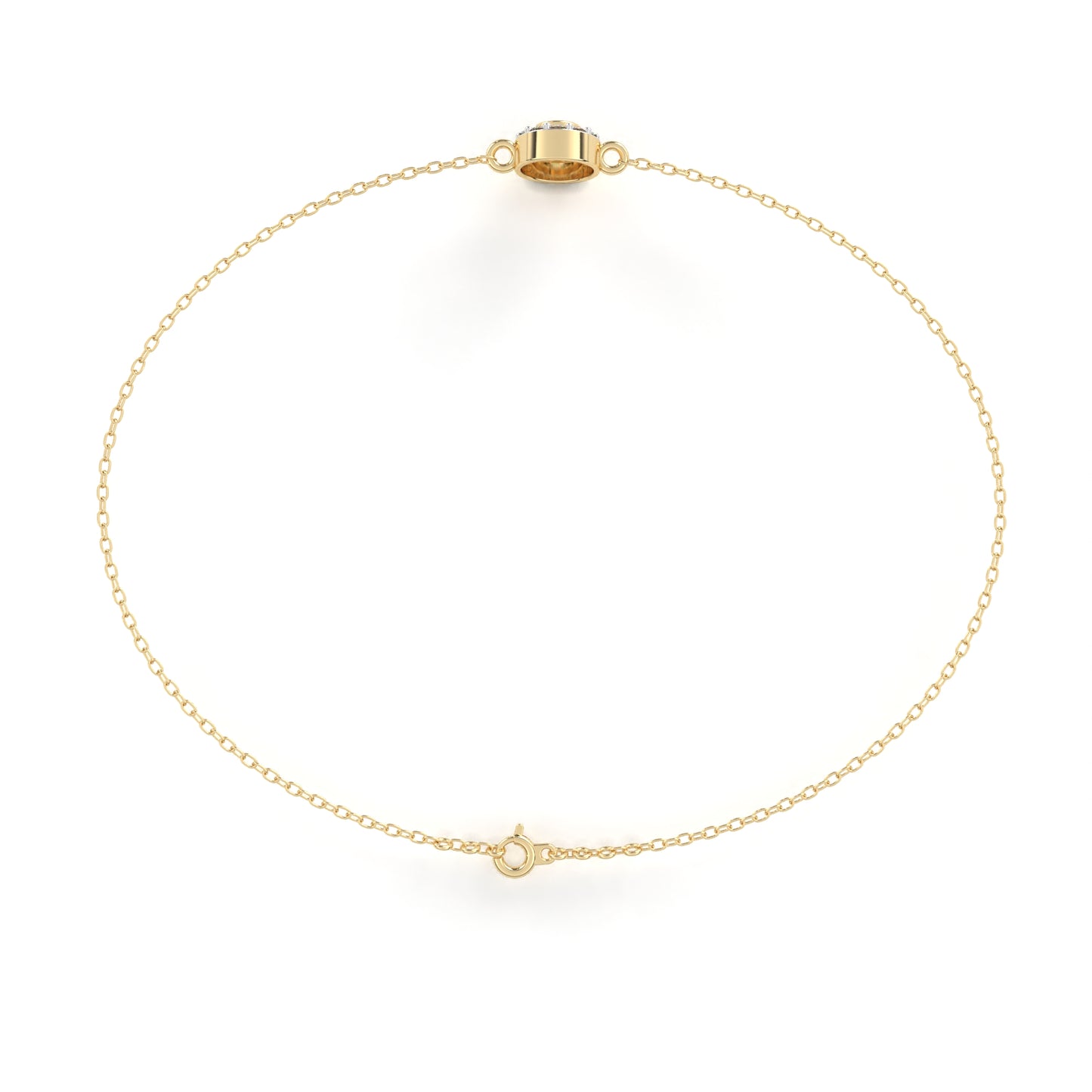 yellow gold / moissanite, yellow gold / lab grown