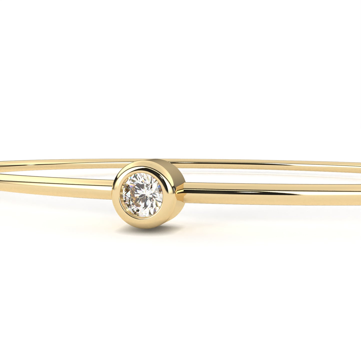 yellow gold / moissanite, yellow gold / lab grown